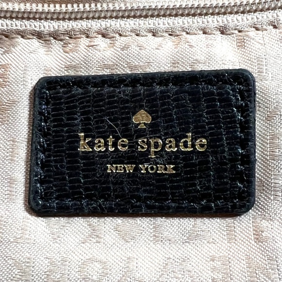 KATE SPADE Gun Metal Black Quilted Leather Chain Strap Hand Bag - Picture 2 of 16